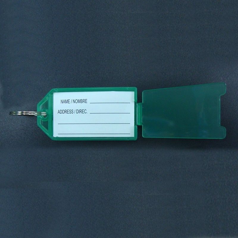 Xrhyy 50 Pieces Transparent Tough Plastic Key Tags
