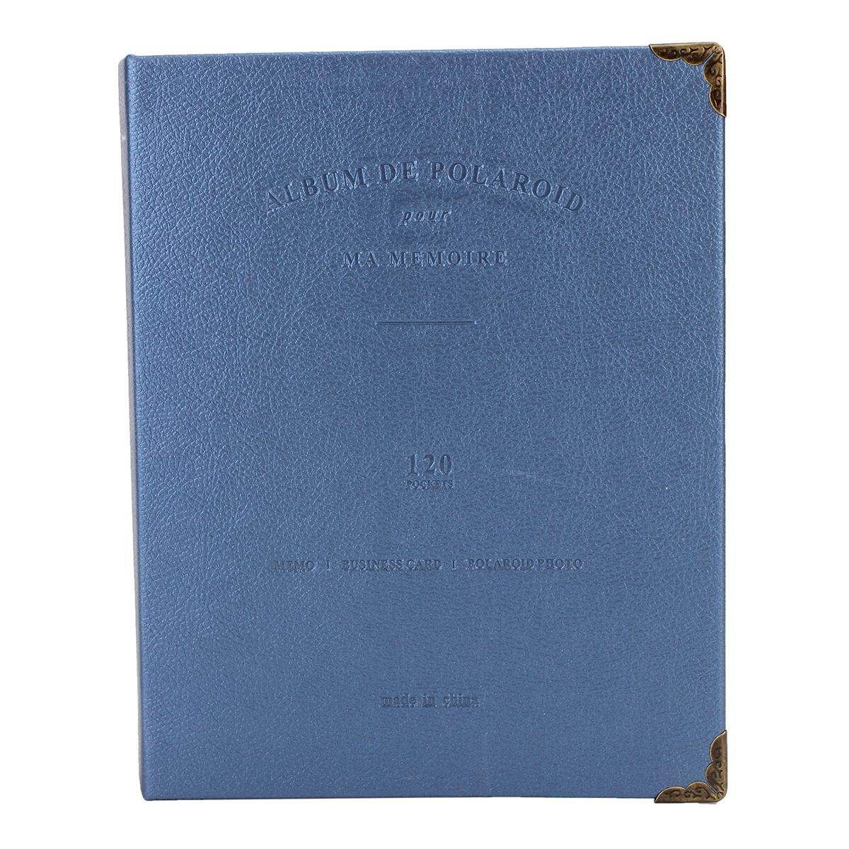 120 Slots Book Photo Album Picture Storage Memo Dark Blue