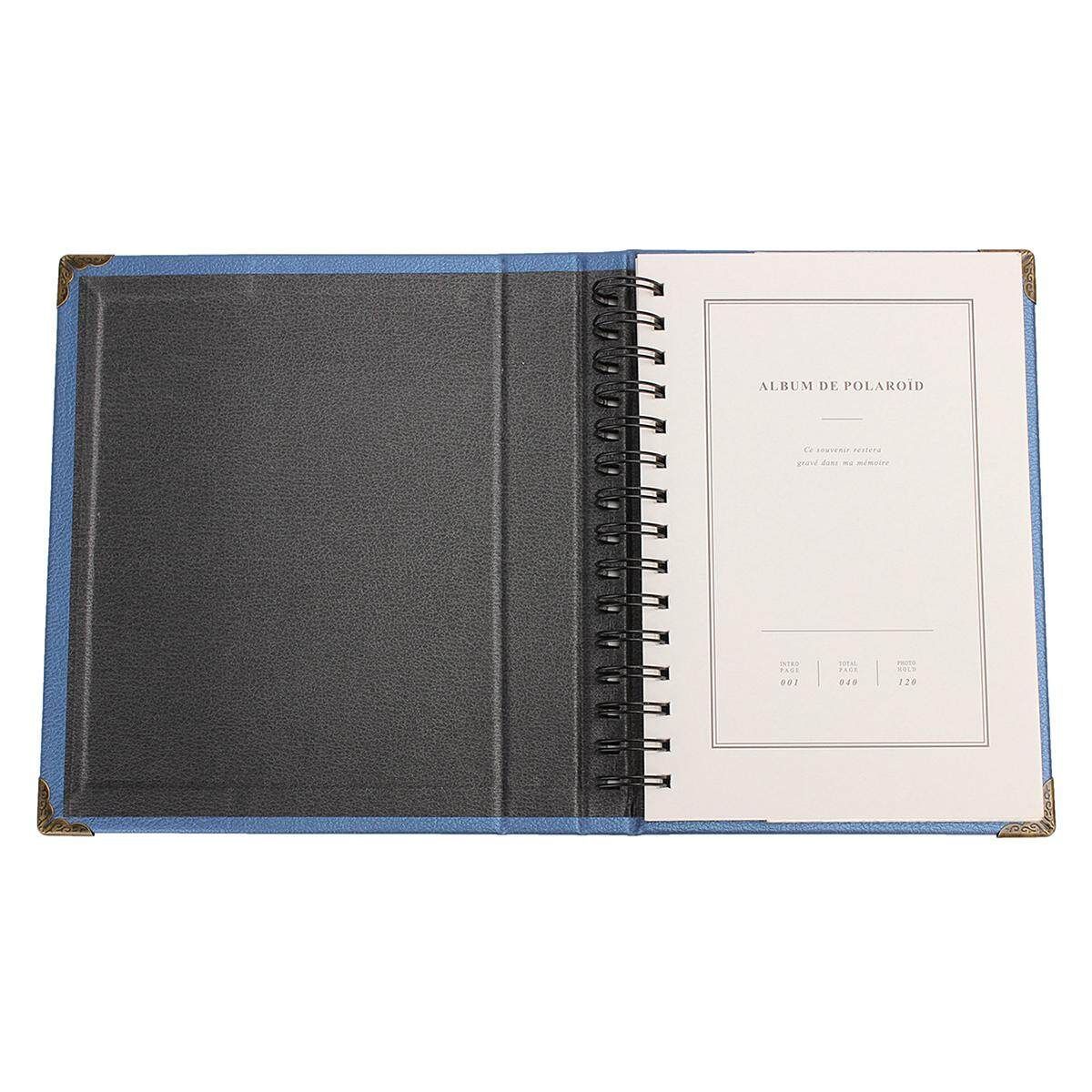 120 Slots Book Photo Album Picture Storage Memo Dark Blue