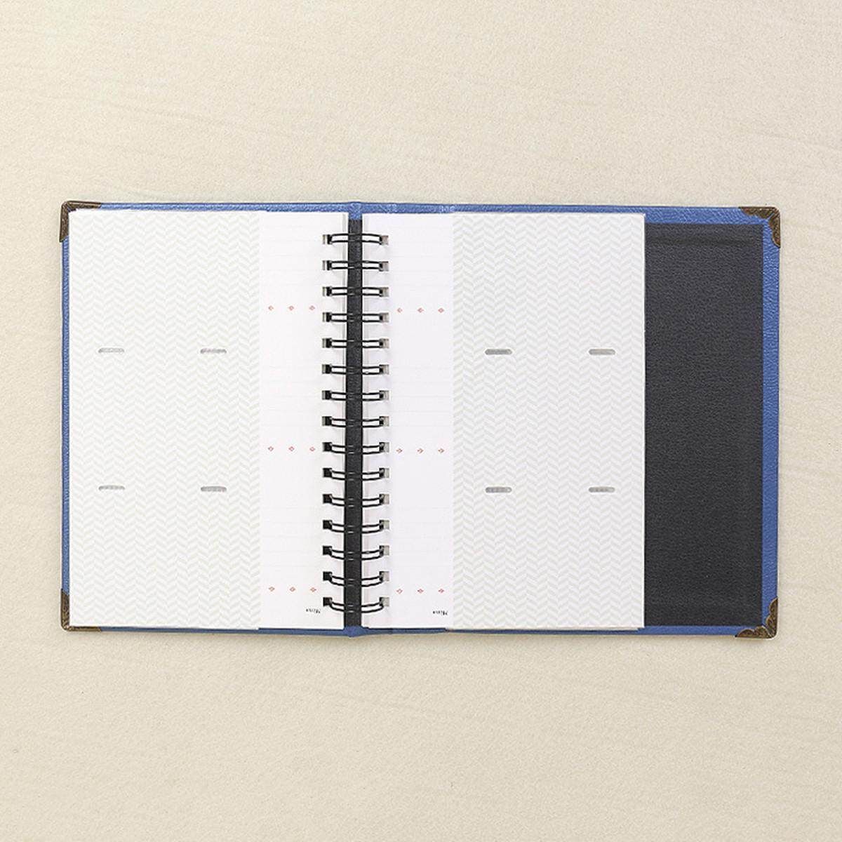 120 Slots Book Photo Album Picture Storage Memo Dark Blue