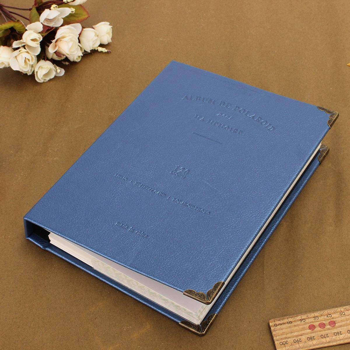 120 Slots Book Photo Album Picture Storage Memo Dark Blue