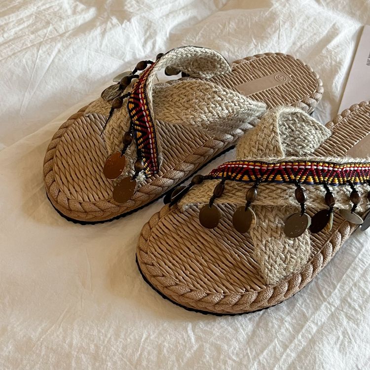 Cross Slippers Flat Flip Flop Soft Bottom Simple Outer Wear Plain Color