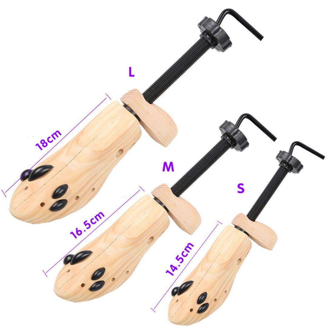 1Pc Men Women Wooden Adjustable 2-Way Professional Shoe Stretcher Shaper Shoe Tree Holder For Boot Shoe Expander Extender Keeper
