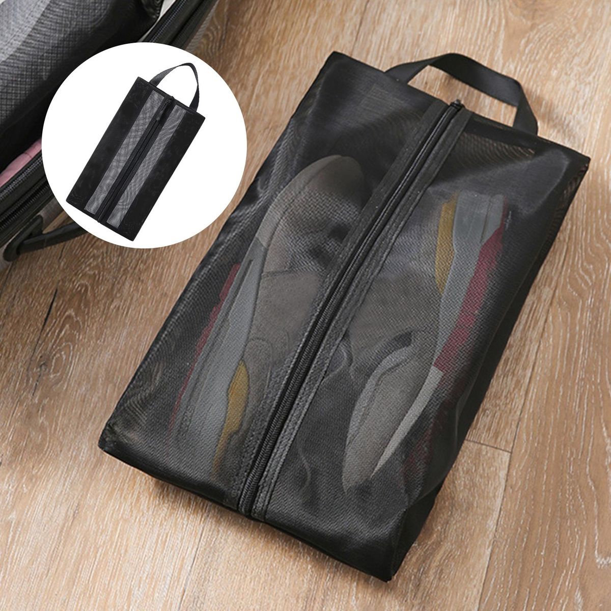 Travel Shoe Bag Men Women Travel Shoe Bag Black