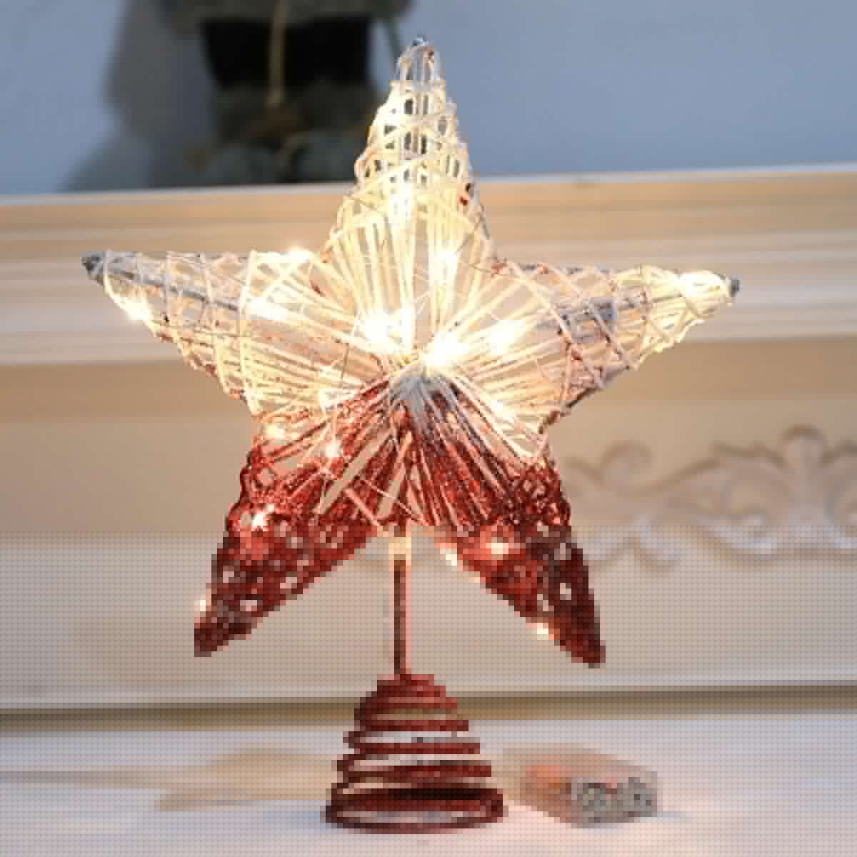 Christmas Tree Decoration Holiday Party Xmas Tree Top Star Ornament A