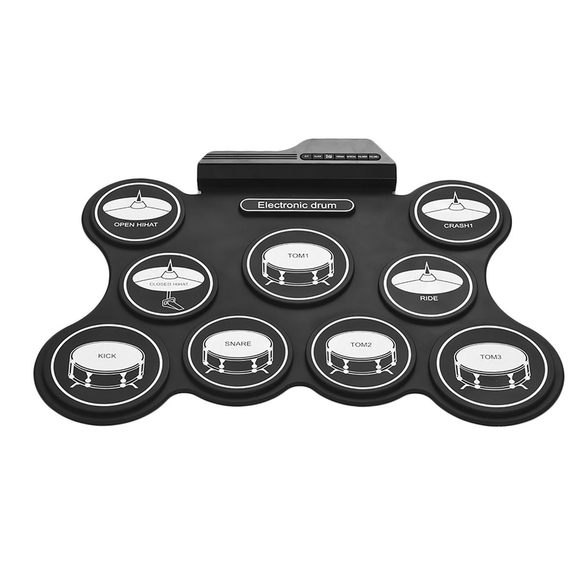 Portable USB Roll Up Drum Kit Digital Electronic Drum Set 9