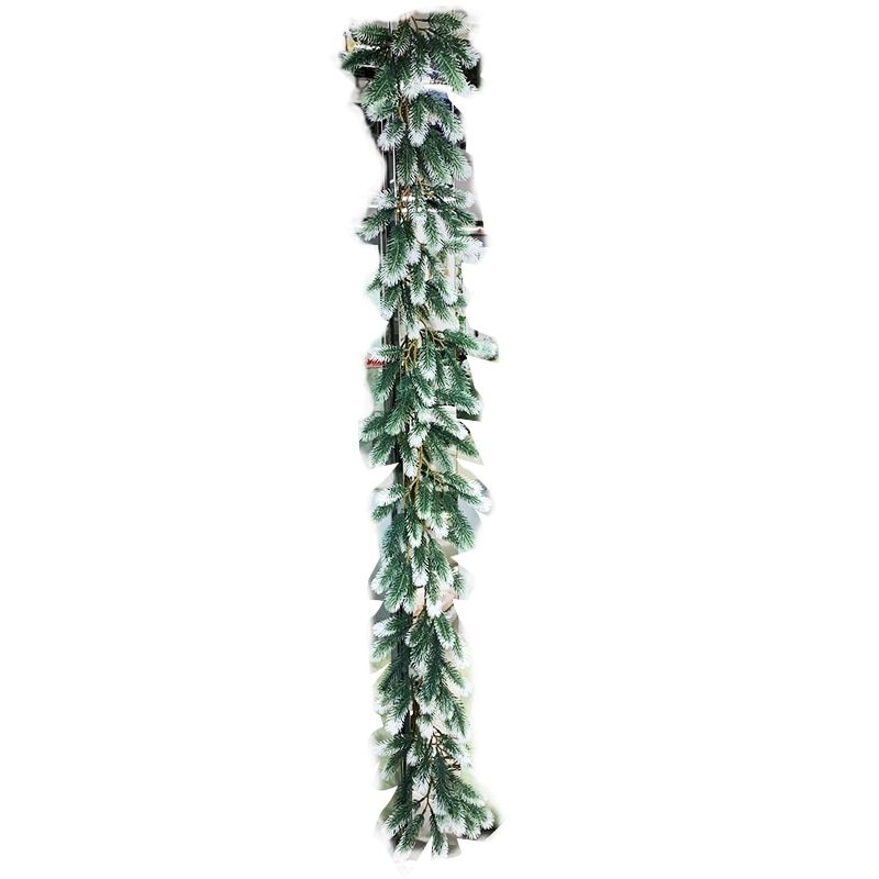 Artificial Green Plants New Year Christmas Garland Wreaths Home Party Decoration Pine Tree Rattan Hanging Ornament For Kids White