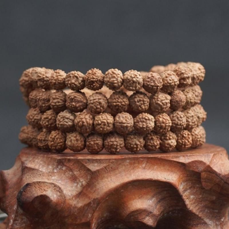 Natural Rudraksha Japa Mala 108 1 Bead Hindu Prayer For