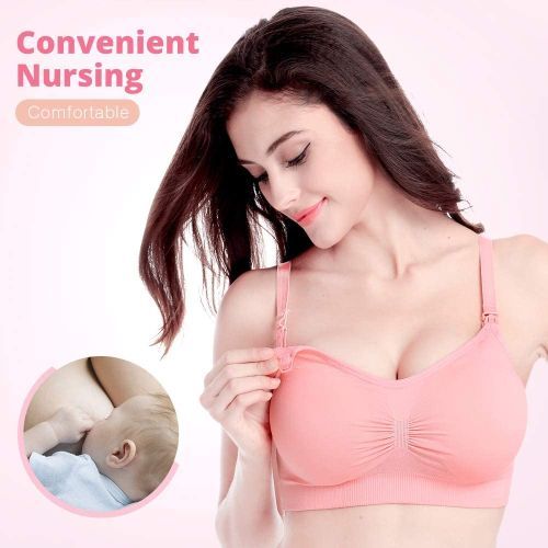 2PACK Full Bust Seamless Nursing Maternity Bras Bralette