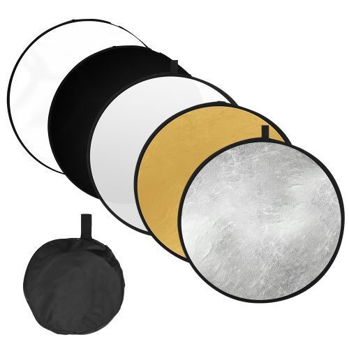 80cm/32Inch Foldable Photo Reflector Panels Round Photography Reflector 5-in-1