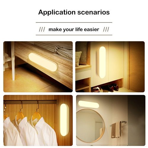 Rechargeable Night Light Induction Lamp Aisle Cabinet Bedroom Sleep Bedside Light