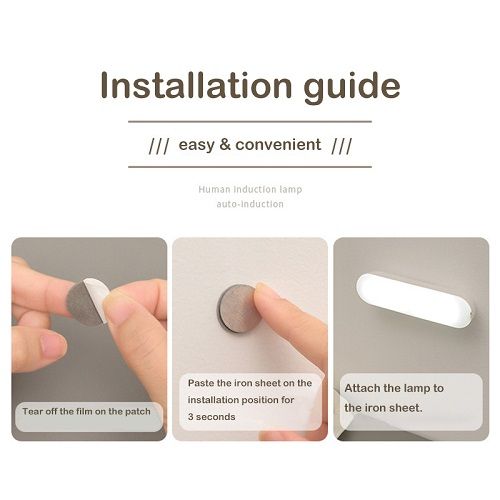 Rechargeable Night Light Induction Lamp Aisle Cabinet Bedroom Sleep Bedside Light
