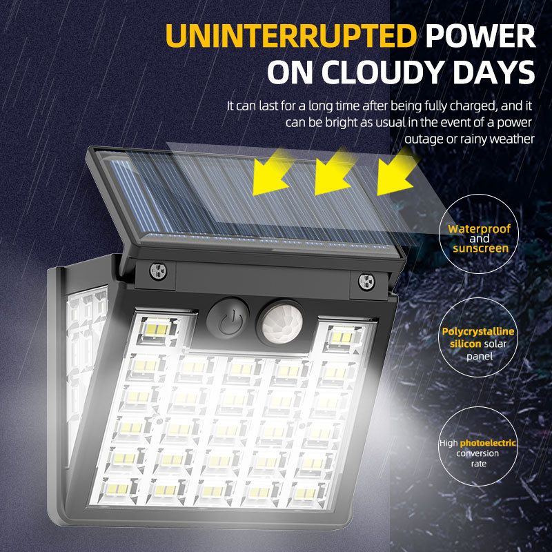 Solar Light 3Modes 72Highlight LED Wireless Motion Sensor Outdoor Lights