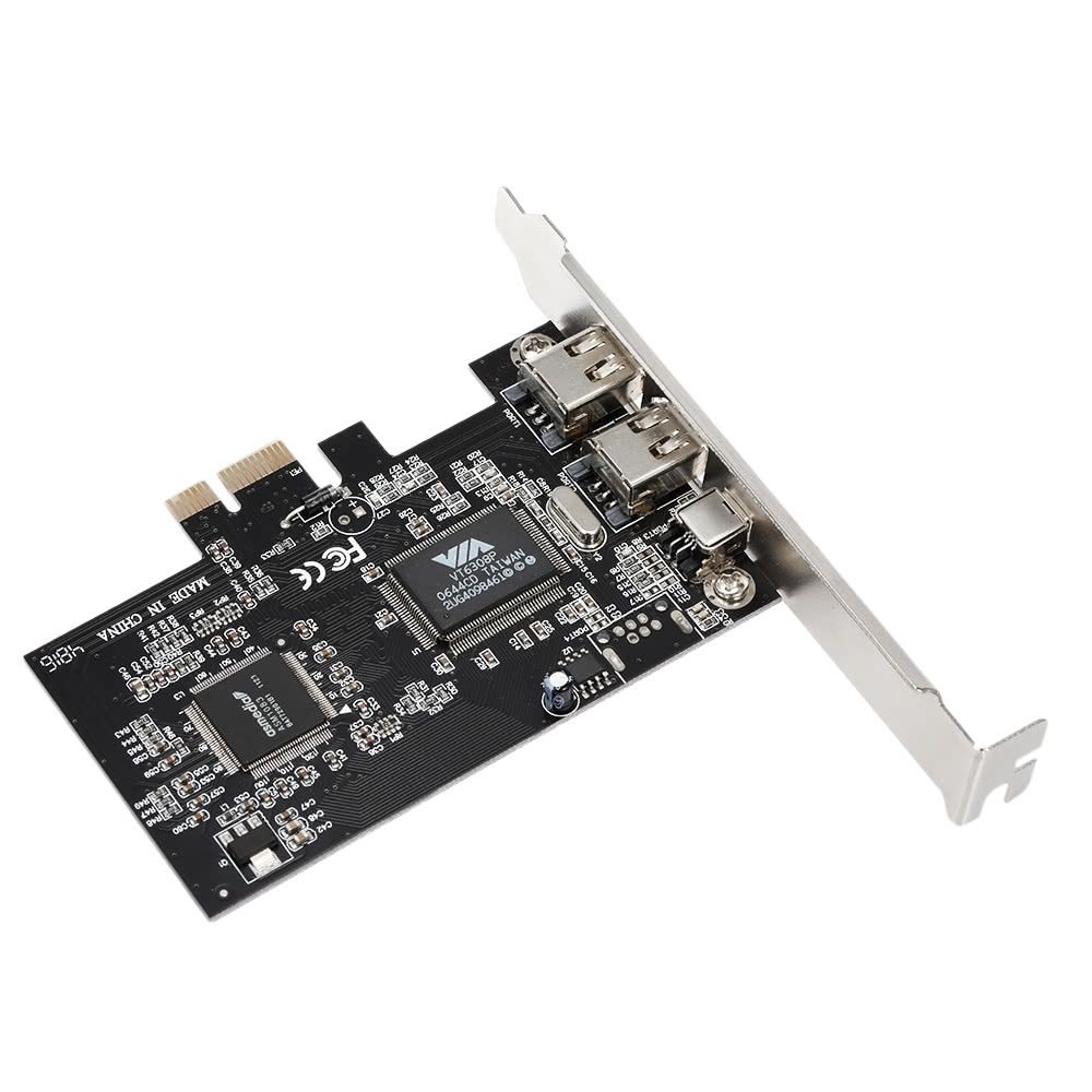 PCI-E 3 Ports 1394a 1394b Firewire Expansion Card