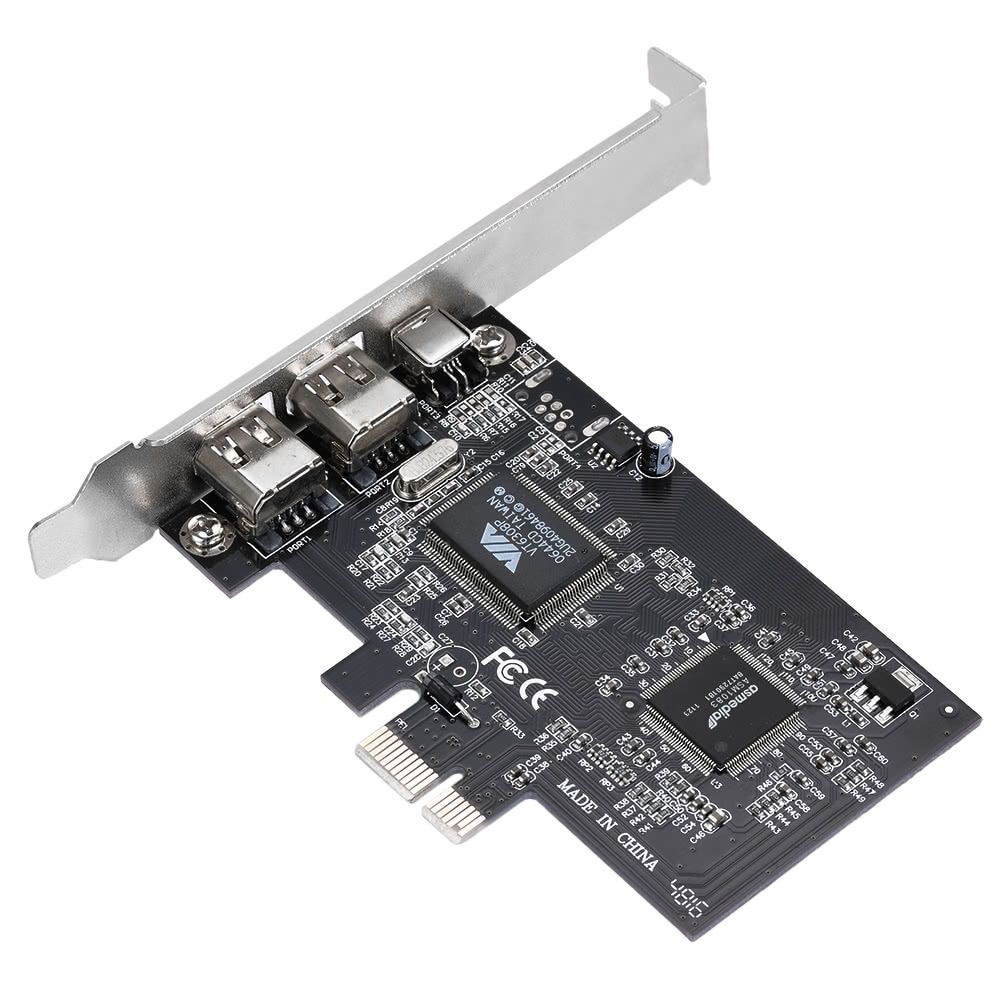 PCI-E 3 Ports 1394a 1394b Firewire Expansion Card