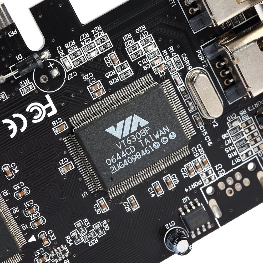 PCI-E 3 Ports 1394a 1394b Firewire Expansion Card