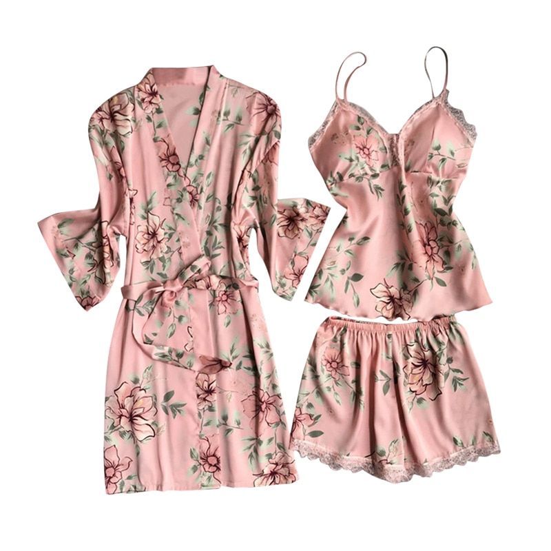 Women's Pajamas Clothing Embroidery Sleep Lounge Pyjama Pyjamas Set