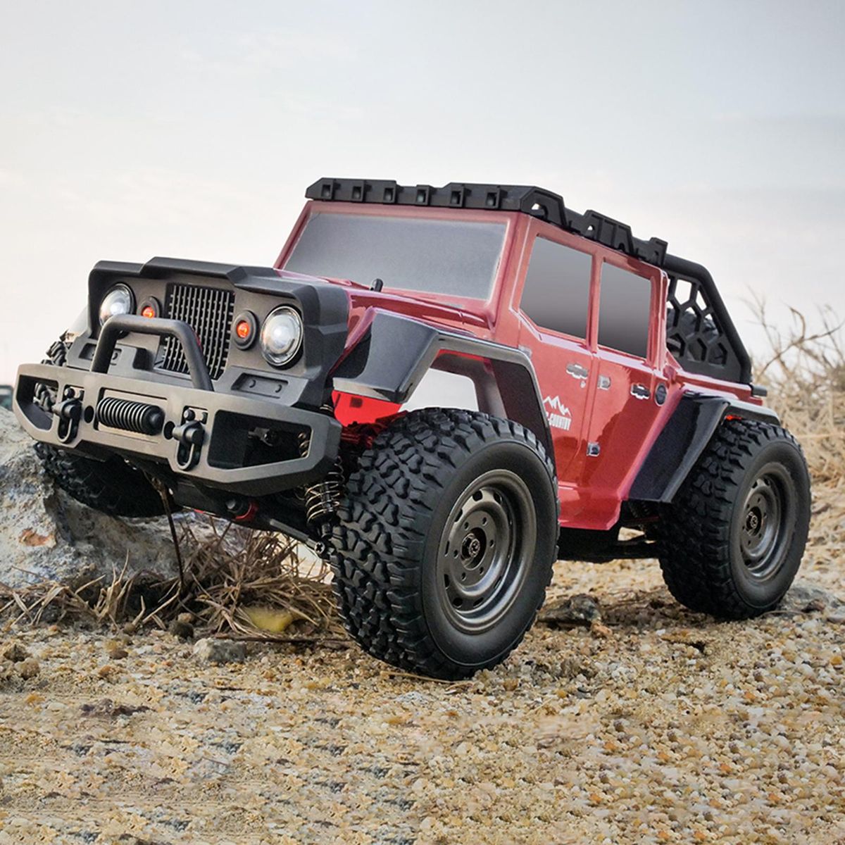 Remote Control Car 1/16 2.4GHz 38km/h All Terrain Off Road Trucks 4WD Climbing Car Gifts for Kids Adults 2 Battery