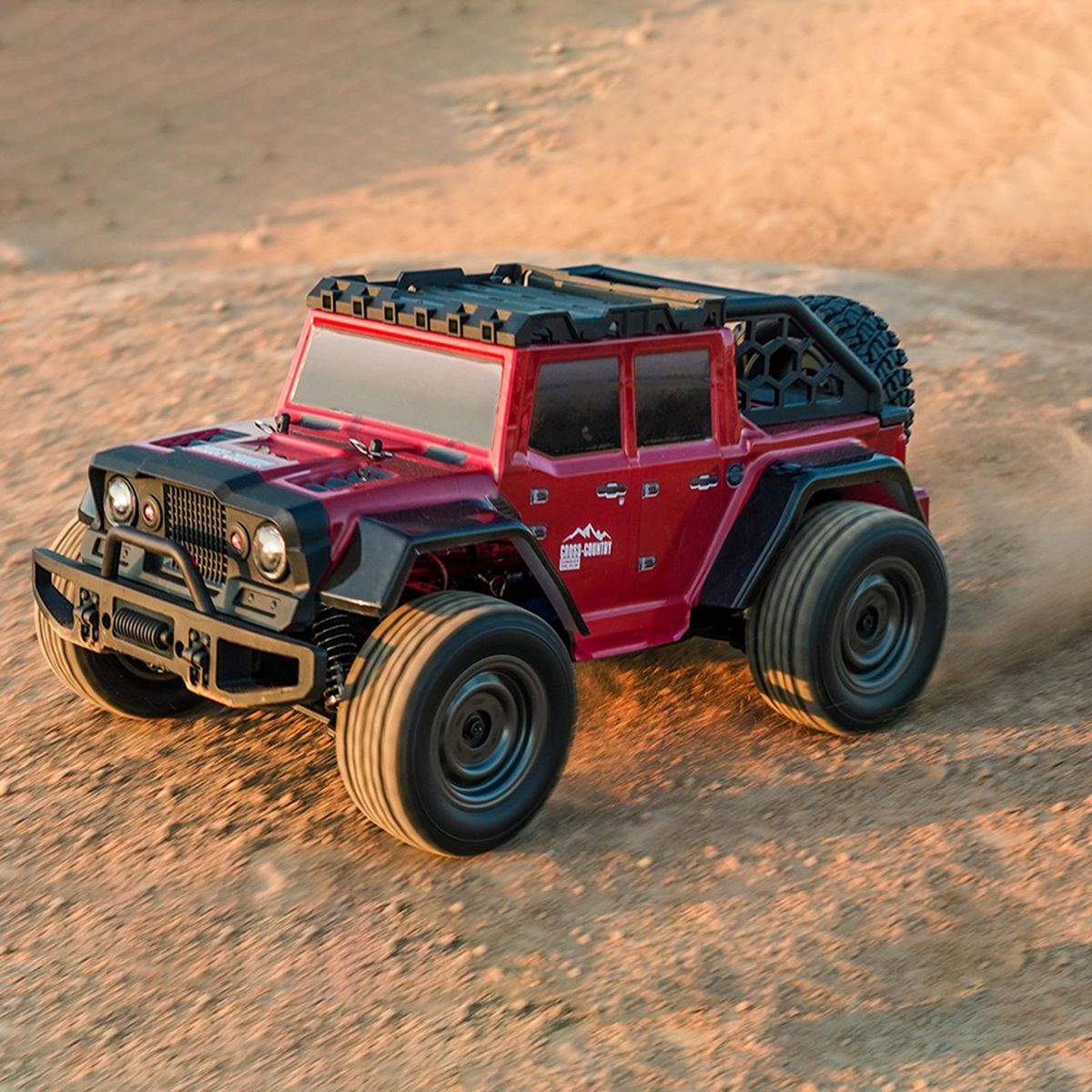 Remote Control Car 1/16 2.4GHz 38km/h All Terrain Off Road Trucks 4WD Climbing Car Gifts for Kids Adults 2 Battery