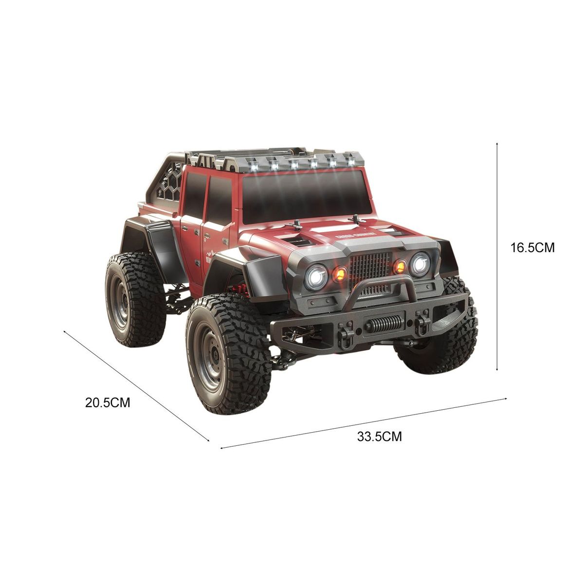 Remote Control Car 1/16 2.4GHz 38km/h All Terrain Off Road Trucks 4WD Climbing Car Gifts for Kids Adults 2 Battery