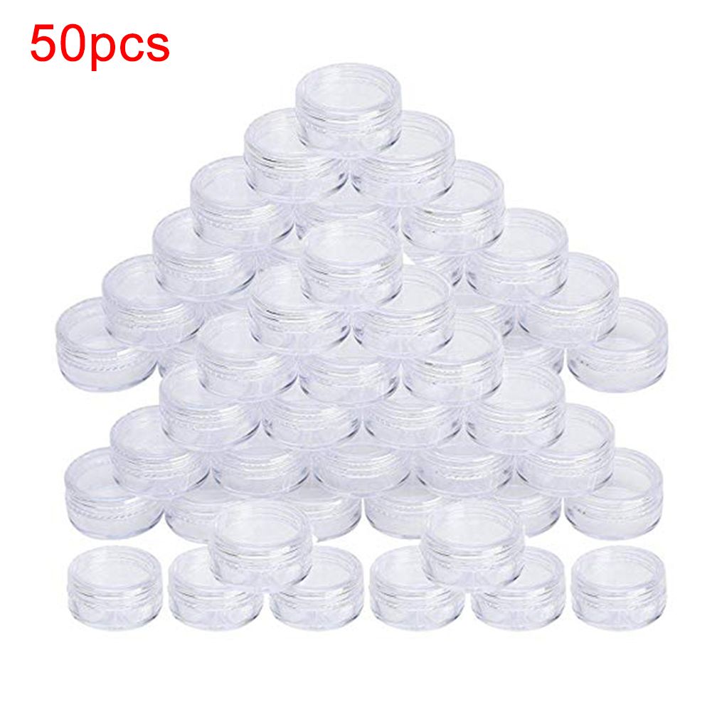 50Pcs/Set 5g Plastic Creams Makeup Transparent-Transparent