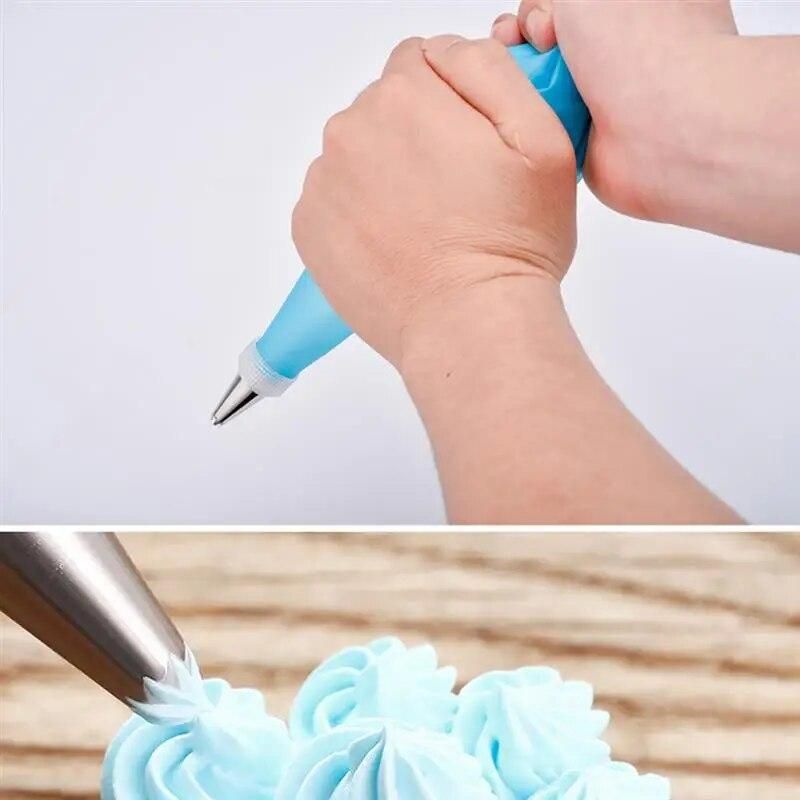 51pcs Confectionery Dessert Decor Silicone Icing Piping Cream Pastry Bag Stainless Steel Nozzle Set DIY Cake Decorating Tips