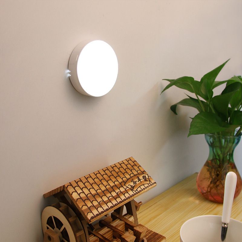 1PC LED Motion Sensor Night Light Wireless Recharge Human
