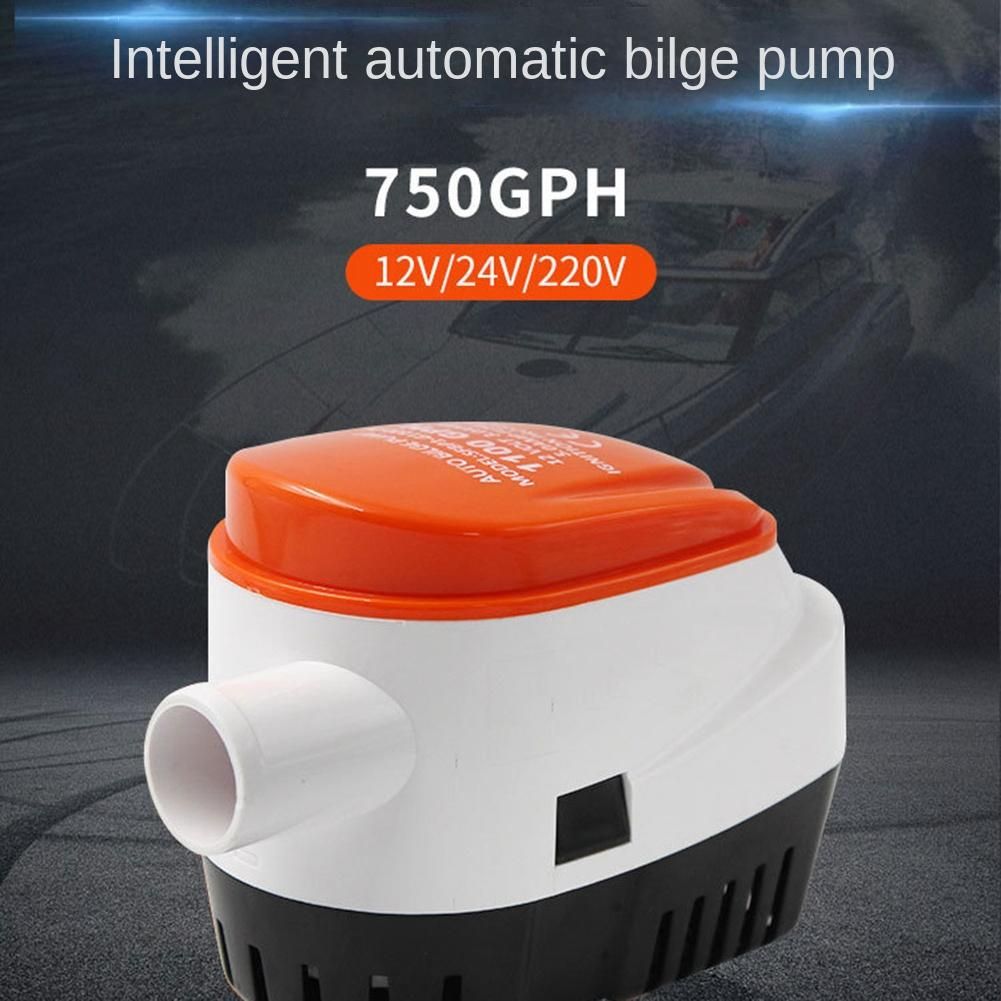 12V DC Bilge Pump Fully Automatic Switch Electric Small Submersible Pump 750GPH Big Flow Drainage Pump