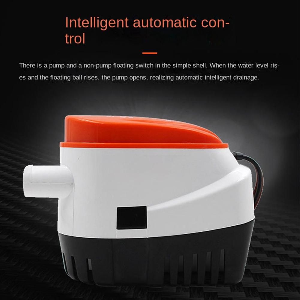 12V DC Bilge Pump Fully Automatic Switch Electric Small Submersible Pump 750GPH Big Flow Drainage Pump