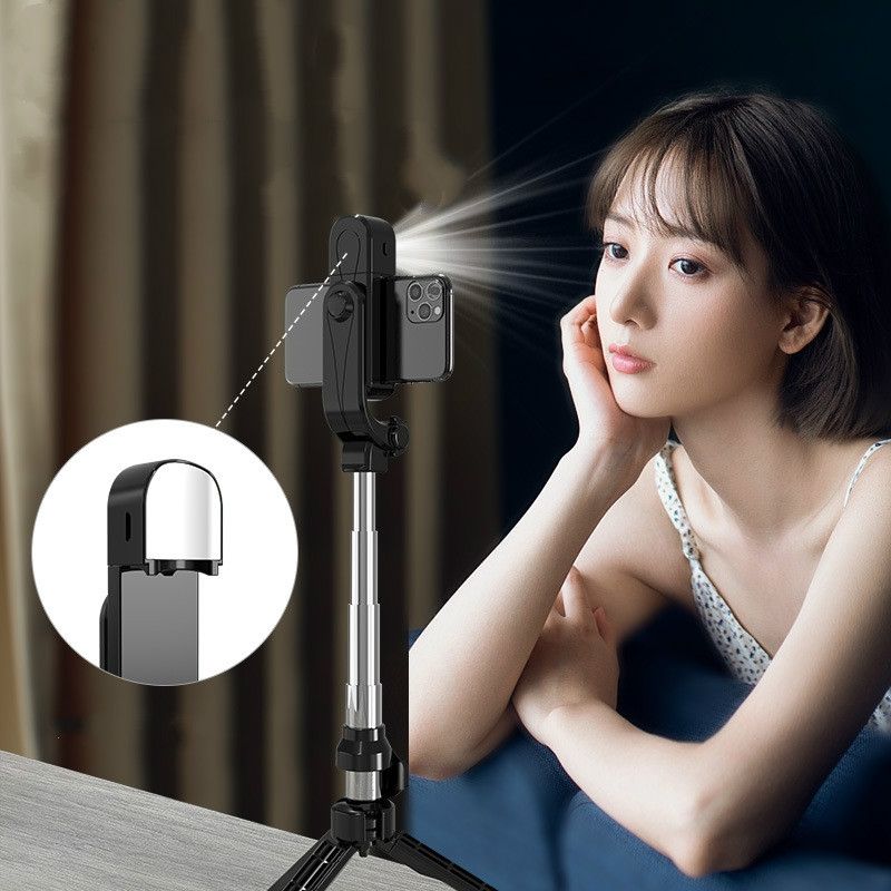 3-in-1 Bluetooth Selfie Stick + Fill Light + Brac