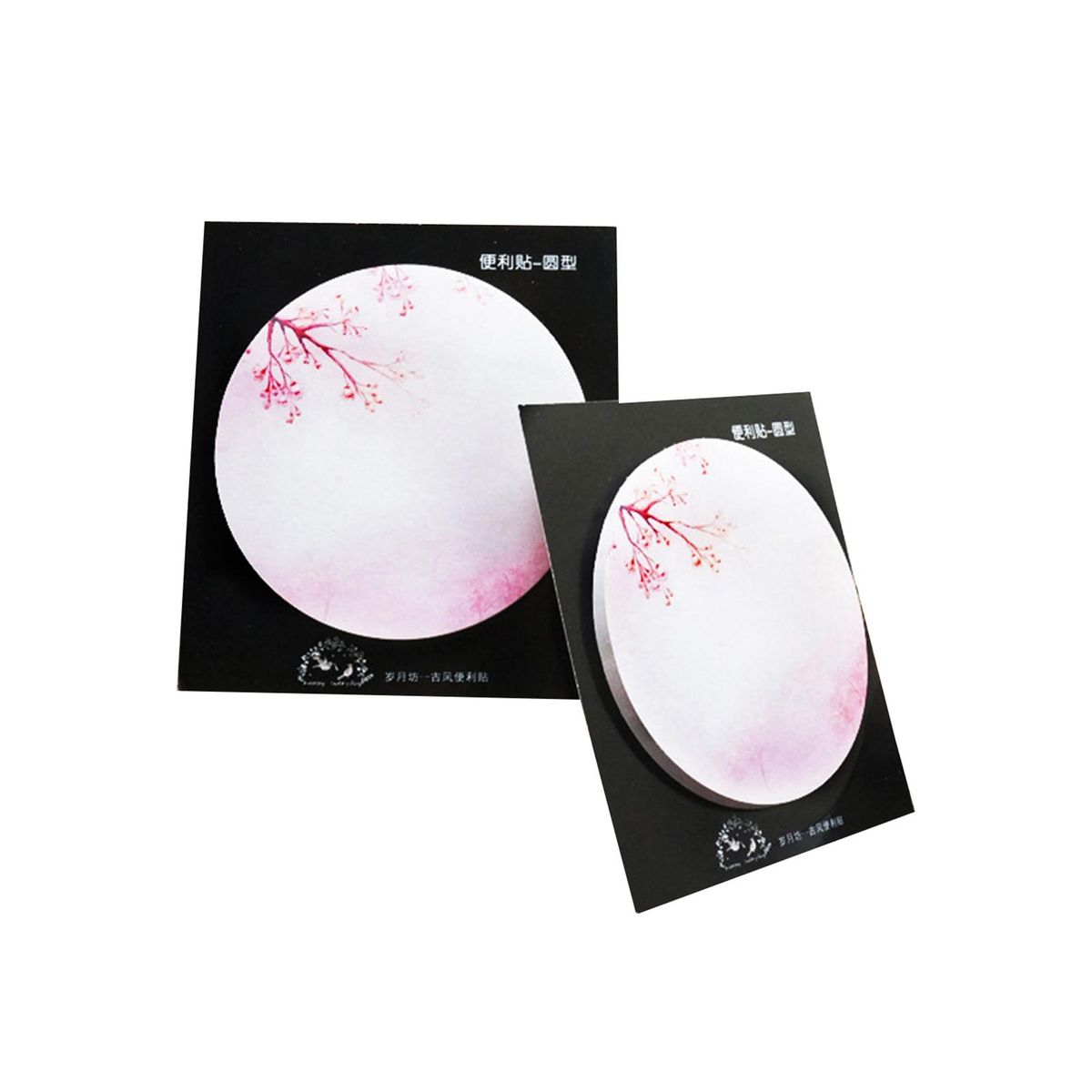 3 * 3 Inch 30 Sheets Round Sticky Notes Ancient Style Self-Adhesive Notepad Memo Pads Sticker Paper for Office School Supplies Stationery