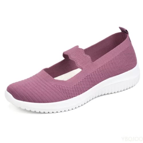 Summer Flat Mesh Women Sneakers - Purple