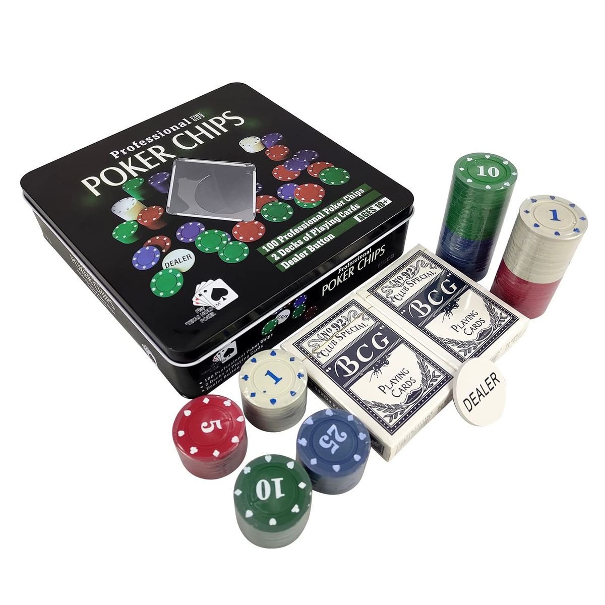 Professional Poker Chips, 100 Pcs