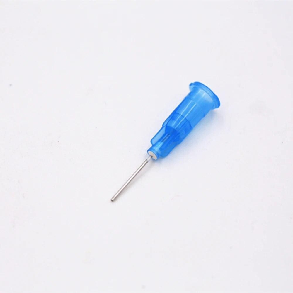 100pcs 23G Precision passivated S.S. Dispense Tip with PP Safetylok hub, 0.5" Tubing Length glue dispenser needles DropShipping