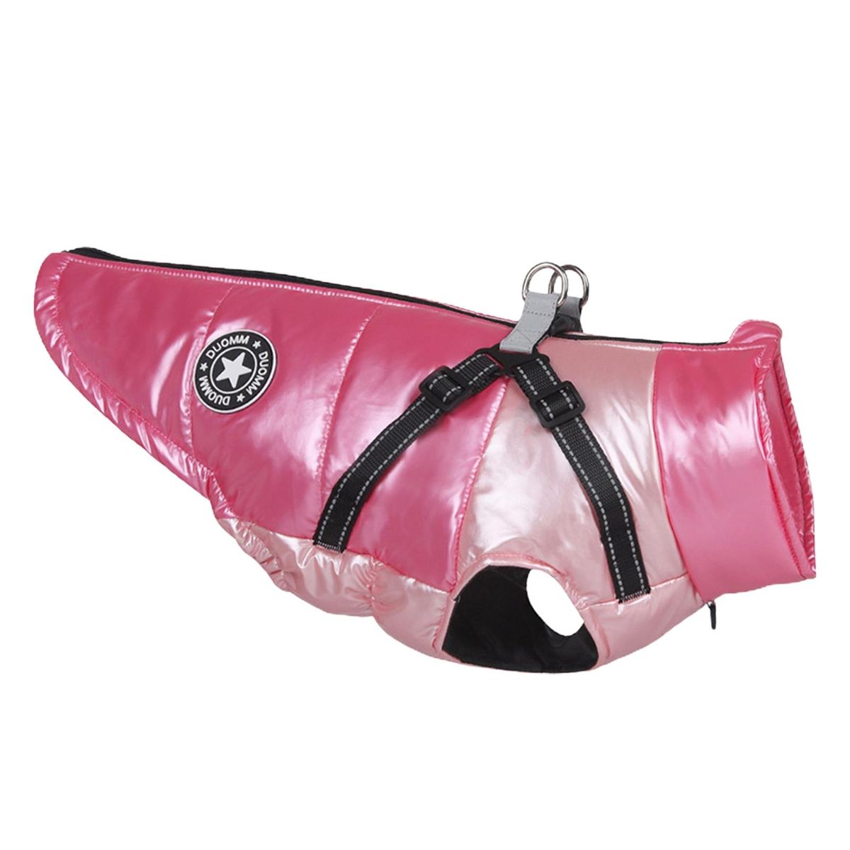Dog Jacket Autumn Winter Pet Dog Reflective Coat Padded Jacket Pink