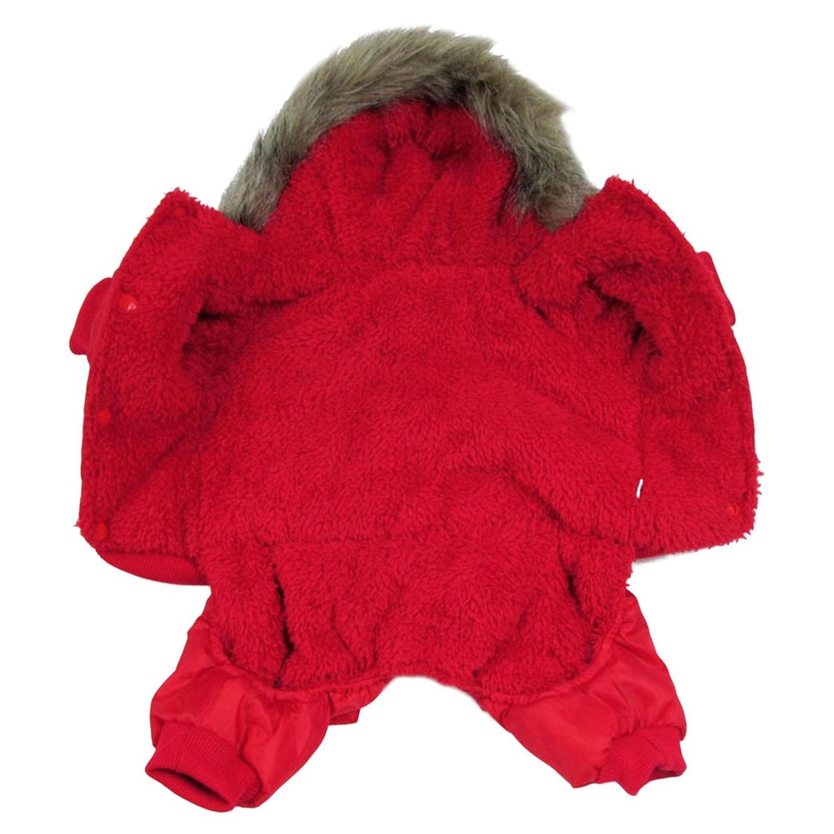 Dog Down Coat Winter Four-legged Pet Puppy Dog Hooded Coat Red