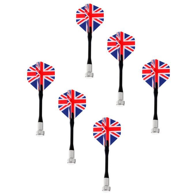 6 Pieces Magnetic Darts For Magnet   Dart Board UK National Flag UK