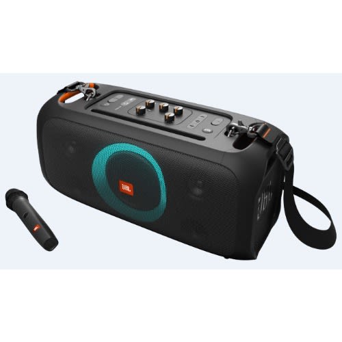 Partybox On-the-go - Portable Party Speaker With Built-in Lights And Wireless Mic Black