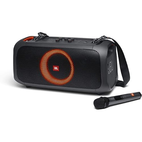 Partybox On-the-go - Portable Party Speaker With Built-in Lights And Wireless Mic Black