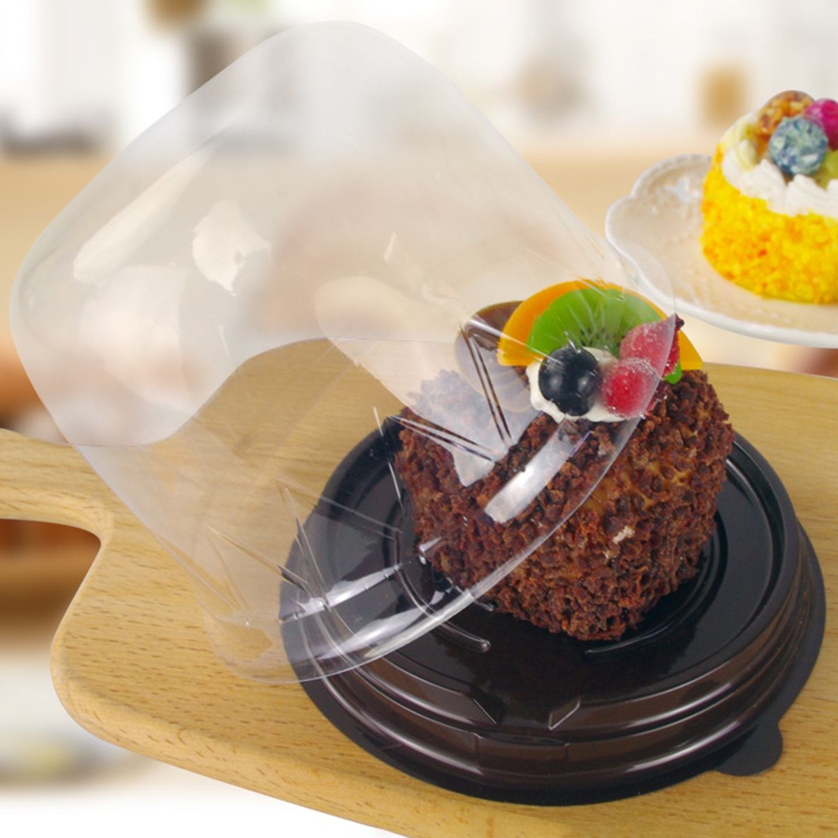 50Pcs Cupcake Container Mini Individual Mooncake Box Black