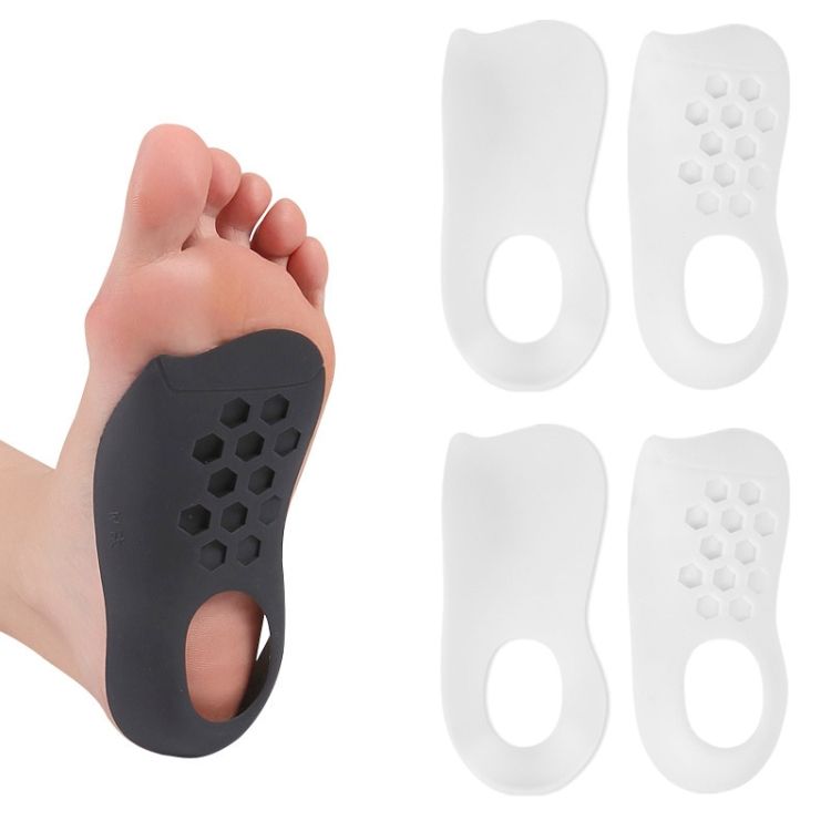 2 Pairs Leg Orthopedic Insole, Size: M (White)