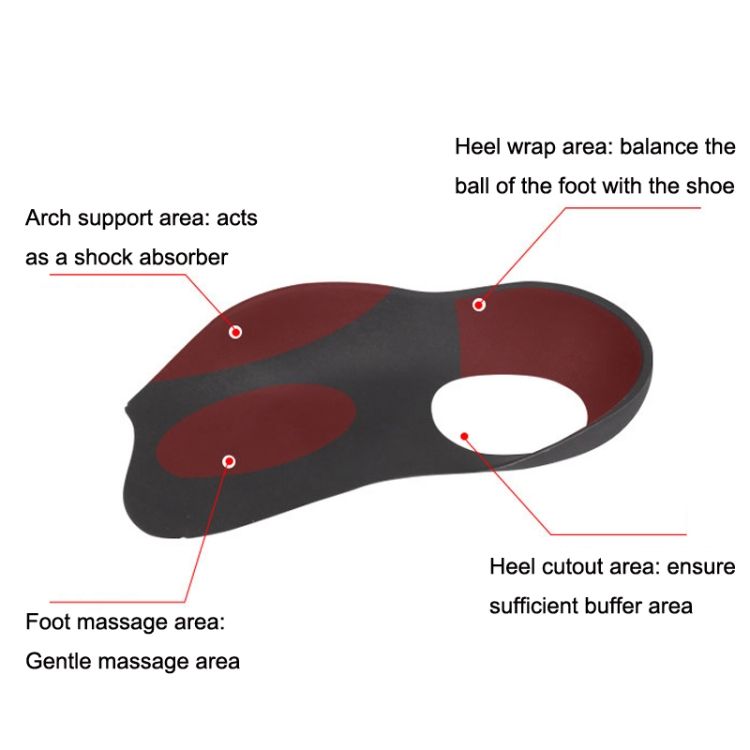 2 Pairs Leg Orthopedic Insole, Size: M (White)