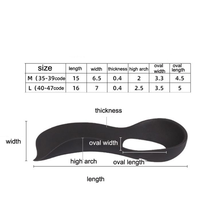 2 Pairs Leg Orthopedic Insole, Size: M (White)