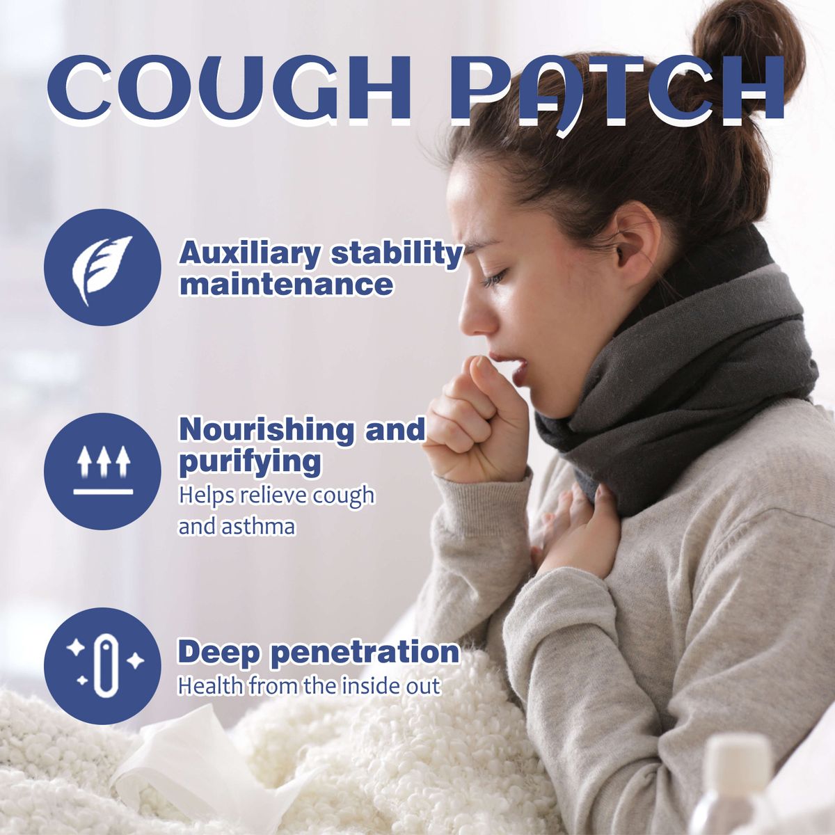 10Pcs Herbal Cough Relief Patch Anti-cough Plaster