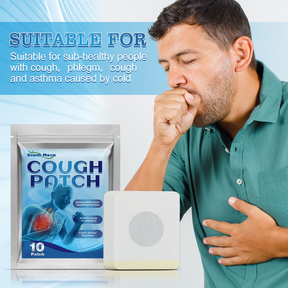10Pcs Herbal Cough Relief Patch Anti-cough Plaster