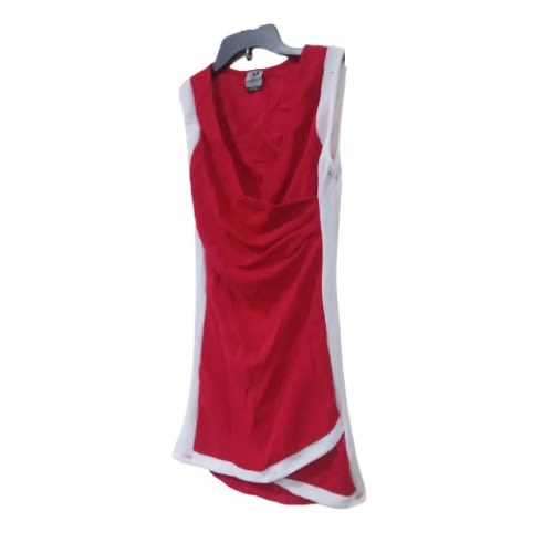Women's Short Dress- Red And White Sided