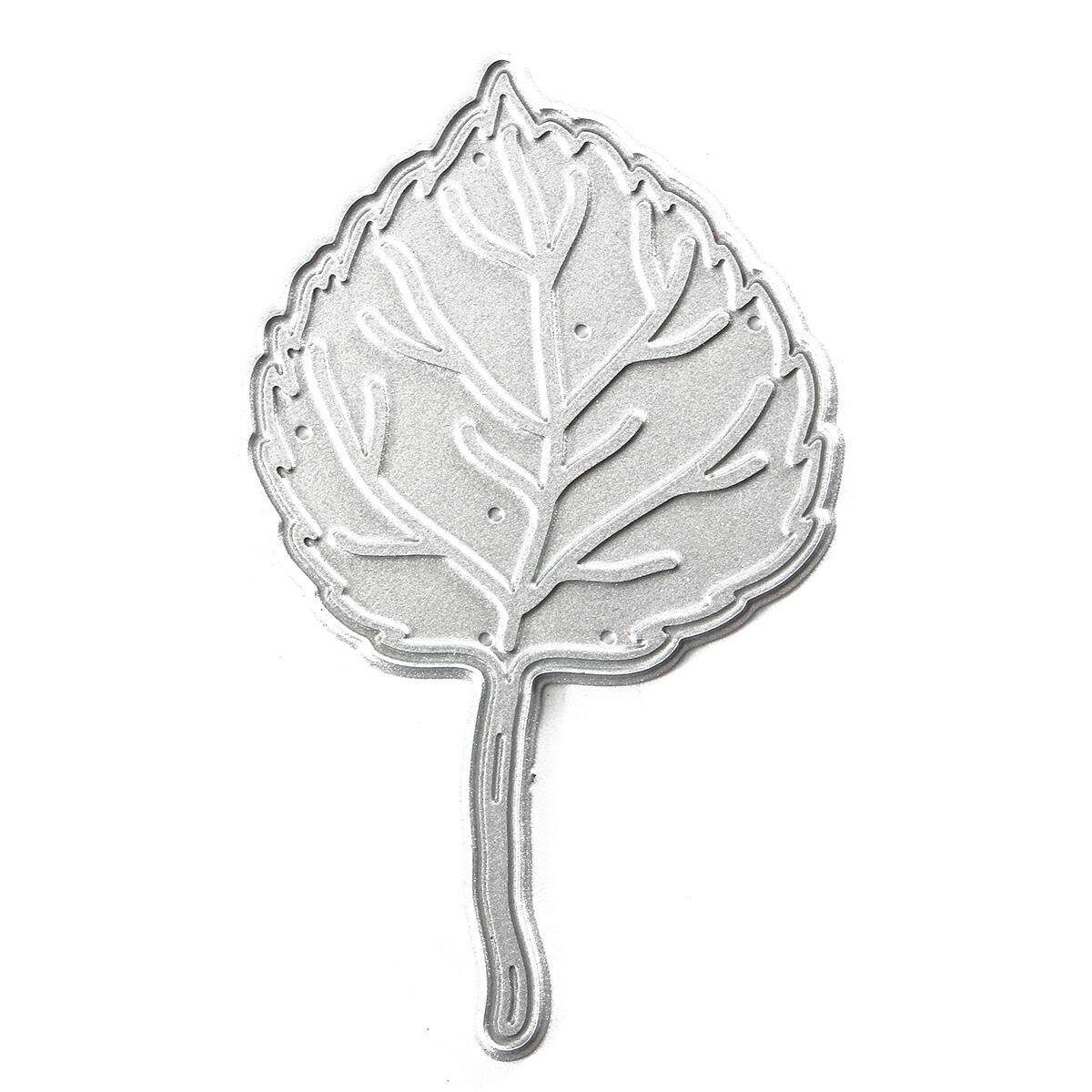 Memory Box Metal Dies Stencils Scrapbook Album Paper Card Craft DIY Set Silver Ginkgo Leaf Series