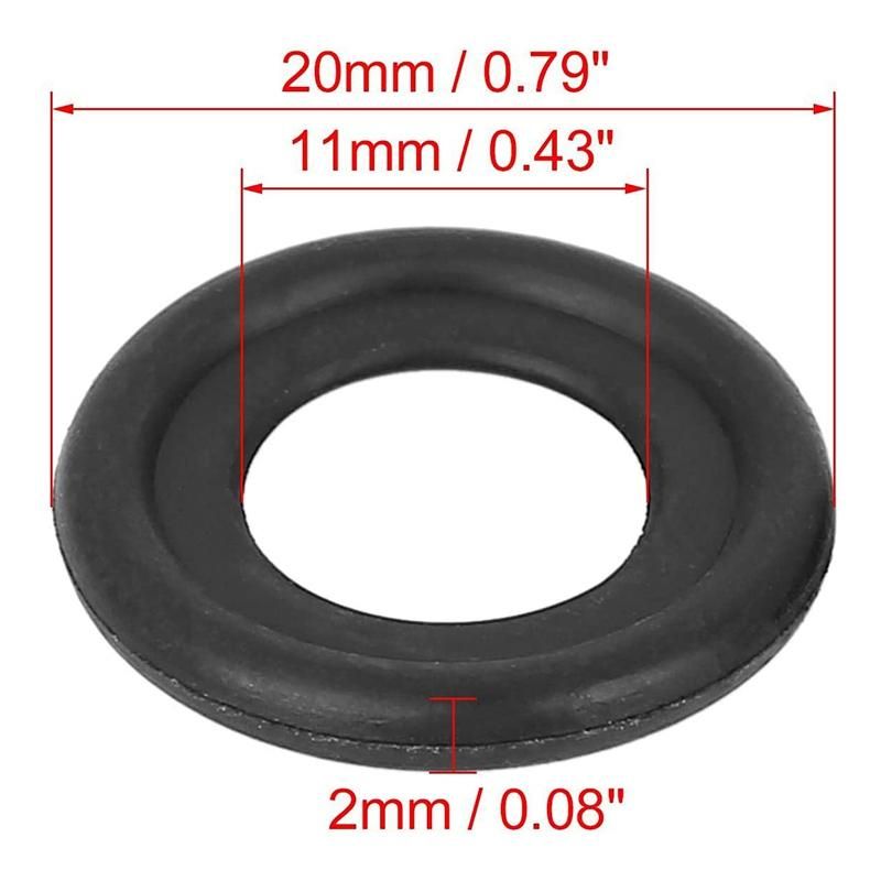 10Pcs Black Rubber Oil Drain Plug Gaskets Washer Repment for 12616850 3536966 097-119