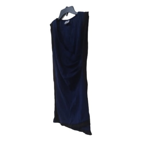 Young Women's Short Dress- Navy Blue With Black Sided