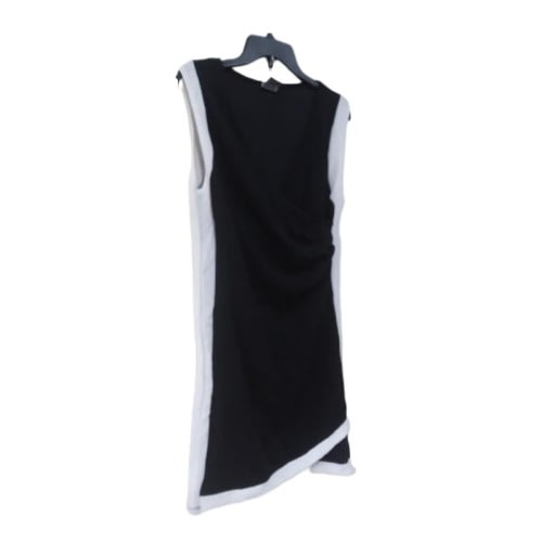Young Women's Short Dress- White Sided Black